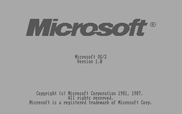 OS/2 1.0 Boot Screen (1987)
